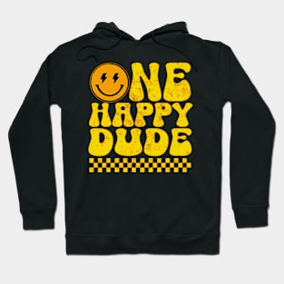 Kids One Happy Dude 1st Birthday Family Matching Hoodie